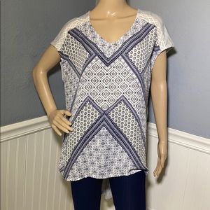 Dex 1X patterned Grey Top
